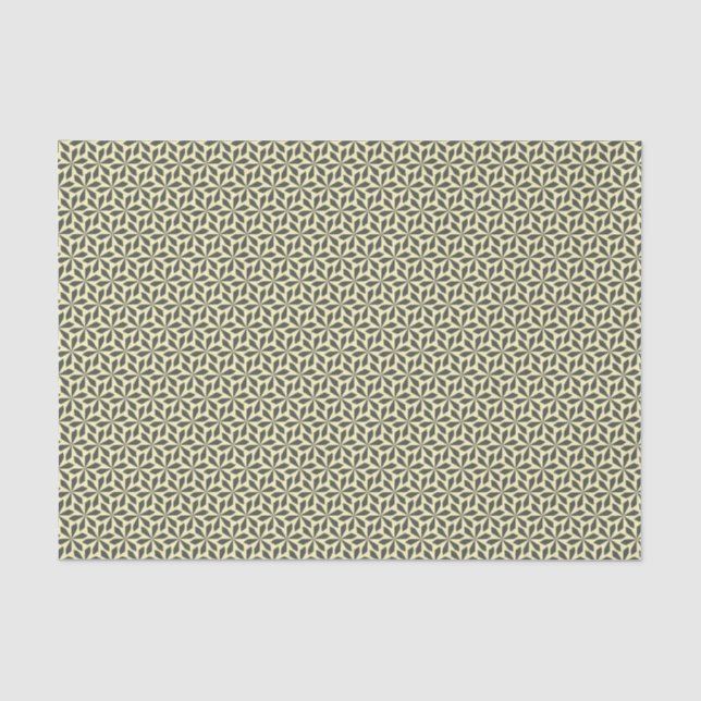  cream grey pattern tissue paper (Front)