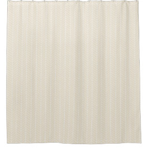 Cream Herringbone shower curtain