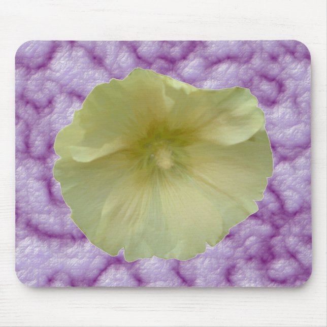 Cream Hollyhock Mousepad (Front)