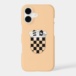Cream iPhone 17 Case with Croatian Coat of Arms
