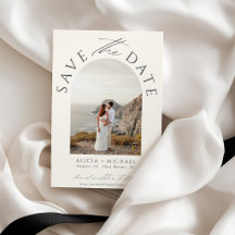 Cream ivory modern photo wedding