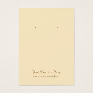 Cream Ivory Plain Simple Custom Earring Card