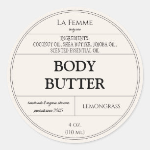 Cream Ivory White Minimal Cosmetic Product Label