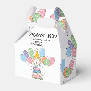 Cream Labradoodle Birthday Thank You Favour Box