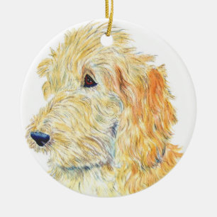 Cream Labradoodle Ceramic Ornament