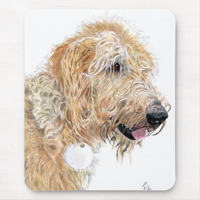 Cream Labradoodle Mousepad (Front)