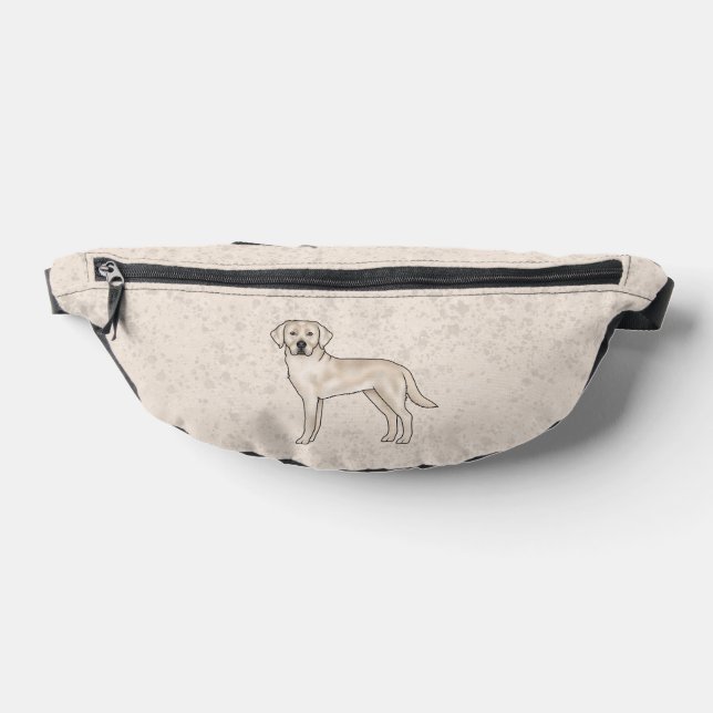 Cream Labrador Retriever Cute Cartoon Lab Dog Fanny Pack (Lay Down)