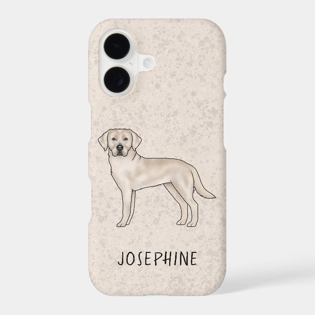 Cream Labrador Retriever Cute Lab Dog Custom Name (Back)