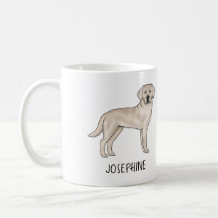 Cream Labrador Retriever Cute Lab Dog Custom Name Coffee Mug