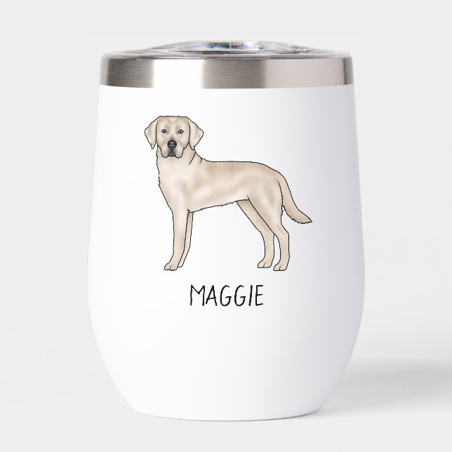 Cream Labrador Retriever Lab Dog Art Nom personnal (Avant)