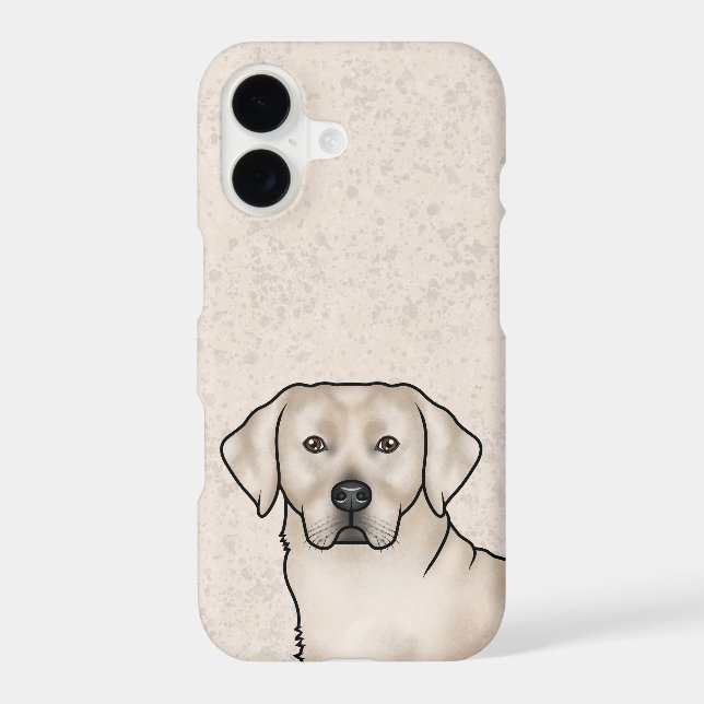 Cream Labrador Retriever Lab Dog Head Portrait (Back)