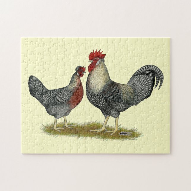 Cream Legbar Chickens Jigsaw Puzzle (Horizontal)