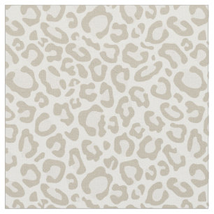 Cream Leopard Print Fabric