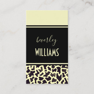 Cream Leopard Professional Business Card