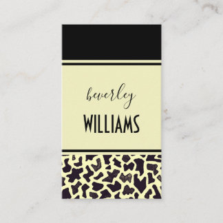 Cream Leopard Professional Business Card
