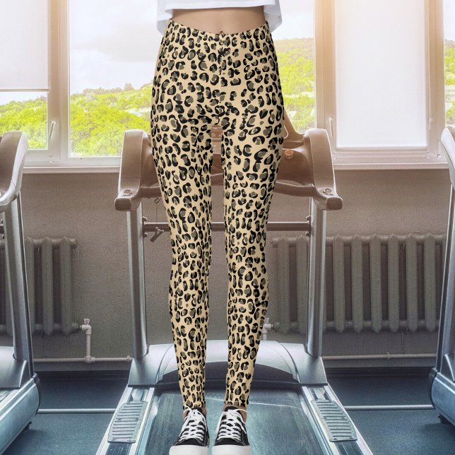 Cream Leopard Safari Print Leggings (Creator Uploaded)