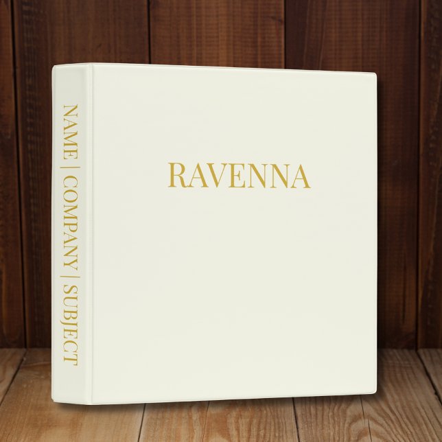 Cream Luxury Custom Serif Name Gift For Her Binder (Creator Uploaded)