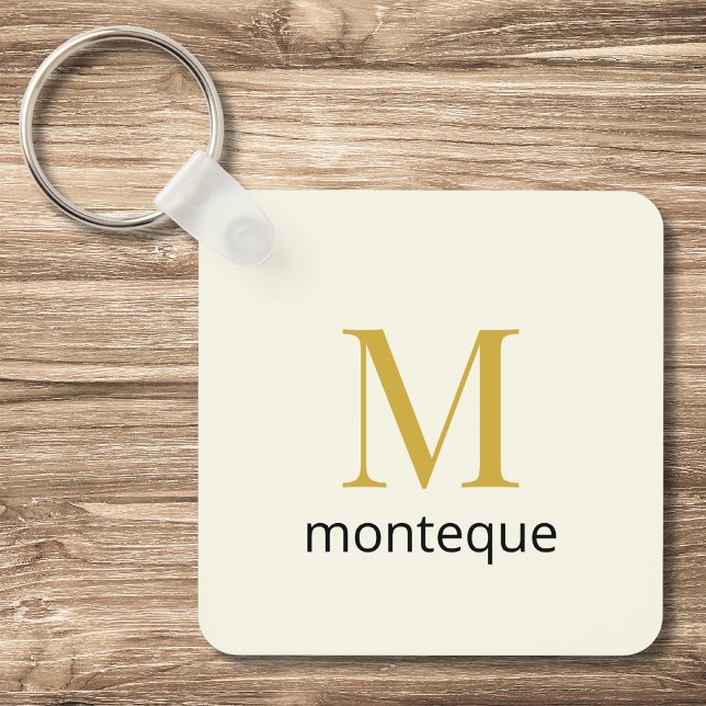 Cream Luxury Personalized Monogram Gift For Her Keychain (Creator Uploaded)
