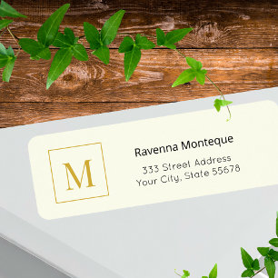 Cream Luxury Serif Personalized Monogram