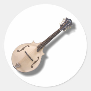 CREAM MANDOLIN-STICKER CLASSIC ROUND STICKER