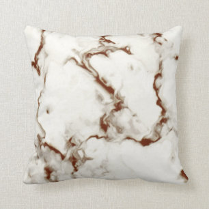 Cream Marble brown grey diy customize Throw Pillow