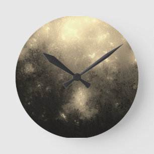 Cream Marble Round Clock