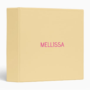 Cream minimalist custom name binder