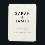 Cream Minimalist Modern Wedding Save the Date Magnet<br><div class="desc">Cream Minimalist Modern Wedding Save the Date Magnet. Personalize this save the date card with your details,  message and other information.</div>