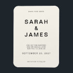 Cream Minimalist Modern Wedding Save the Date Magnet<br><div class="desc">Cream Minimalist Modern Wedding Save the Date Magnet. Personalize this save the date card with your details,  message and other information.</div>