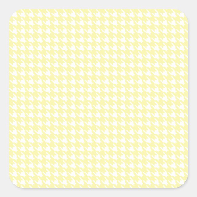 Cream Modern Houndstooth at Emporiomoffa Square Sticker (Front)