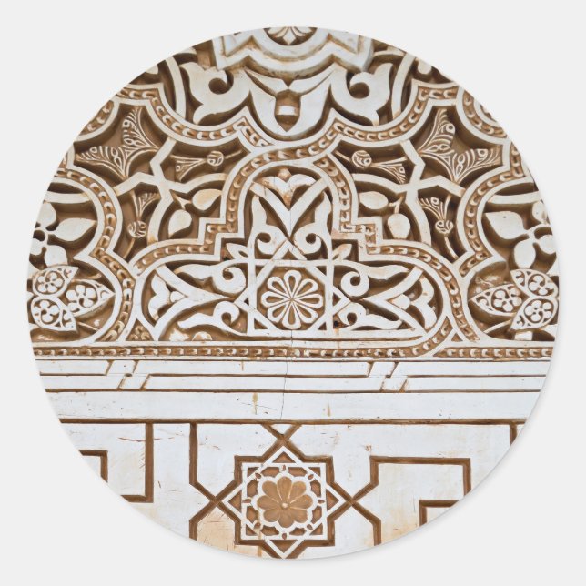Cream Moorish Patterned Stickers (Front)