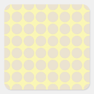 Cream Neutral Dots Square Sticker