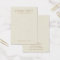 Cream off-white linen print earring display card