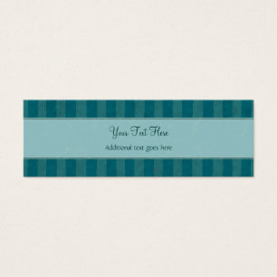 Cream on Teal Floral Wisps & Stripes with Monogram