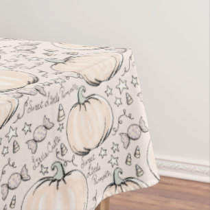 Cream & Orange Little Pumpkin Baby Halloween Tablecloth