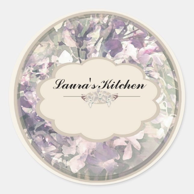 cream orchids spice jar labels (Front)