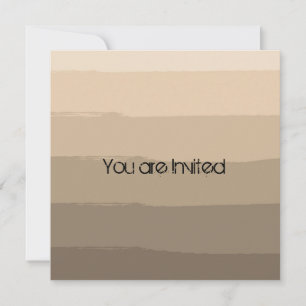 Cream Painted Stripes Baby Shower Invites