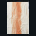 Cream Peach Orange Stripes   Kitchen Towel<br><div class="desc">Cream Peach Orange Stripes</div>