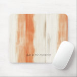 Cream Peach Orange Stripes Mouse Pad<br><div class="desc">Cream Peach Orange Stripes</div>