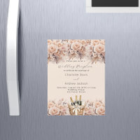 Cream peach wine basket luxury wedding reception
