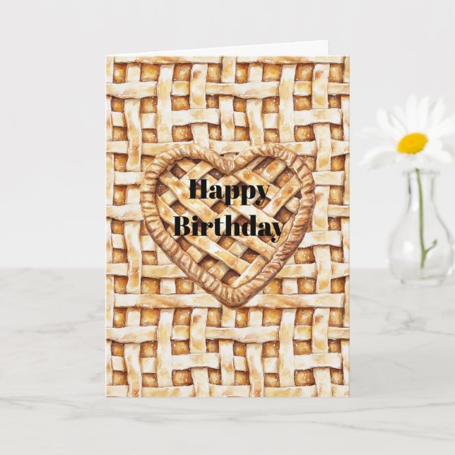 Cream Pie Crust Birthday Card (Small Plant)