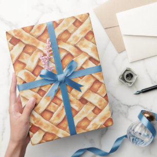 Cream Pie Crust Birthday Wrapping Paper