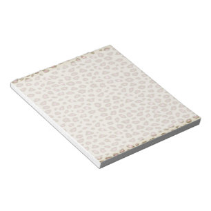 Cream Pink Leopard Print Notepad