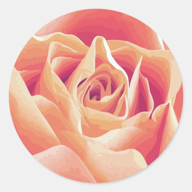 Cream Pink Rose Sticker (Front)