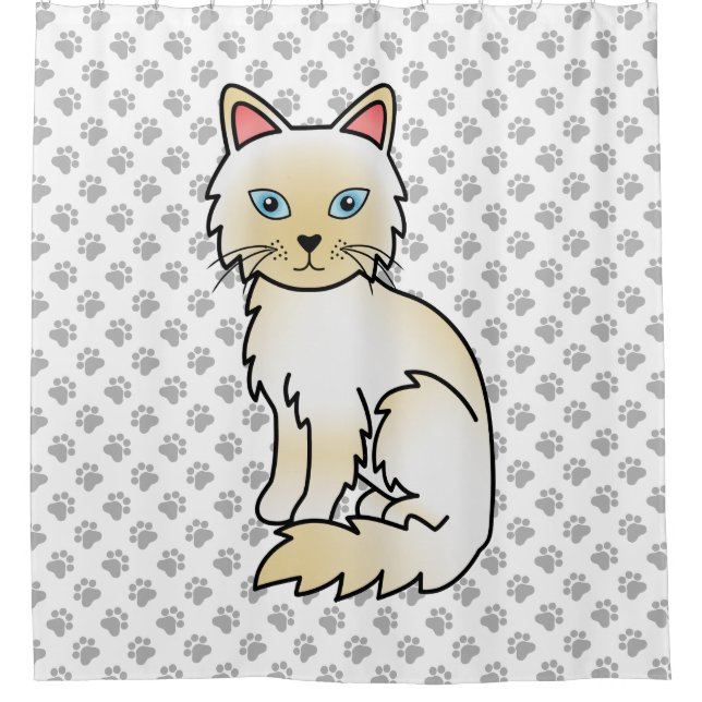 Cream Point Birman / Ragdoll Cat & Paws (Front)