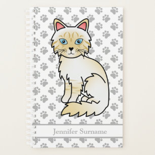 Cream Point Tabby Birman/Ragdoll And Paws & Text Planner