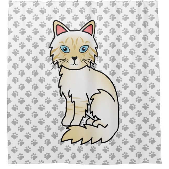 Cream Point Tabby Birman / Ragdoll Cat & Paws (Front)