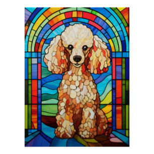 Cream Poodle Poster