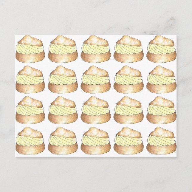 Cream Puff Puffs French Pastry Footy Carte postale (Devant)