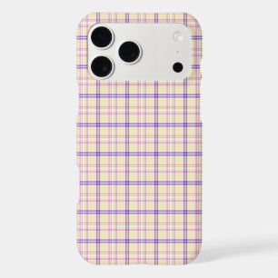 Cream Purple Plaid Classic Pattern iPhone Case